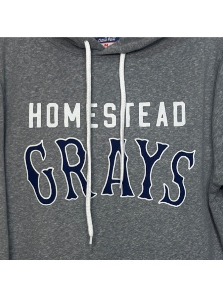 Homestead Grays Charlie Hustle Hoodie Sweatshirt Medium Gray New Baseball — image 5 of 8